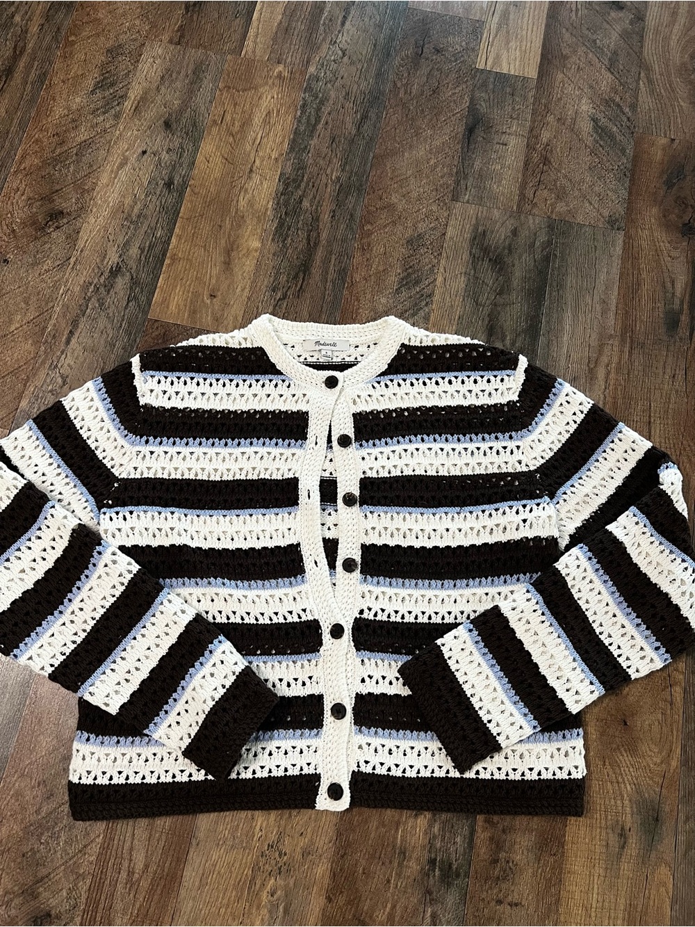 Madewell Open Stitch Crewneck Sweater - Picture 3 of 6